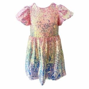 Lola & The Boys Multicolor Sequin Ombré Party Dress